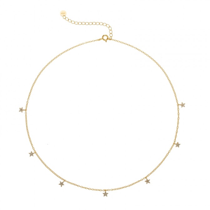 Collar Circonita Multi - Estrella - 36+5cm