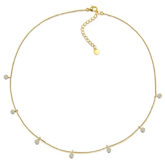 Collar Circonita Multicolor - Circulos - 37+5cm