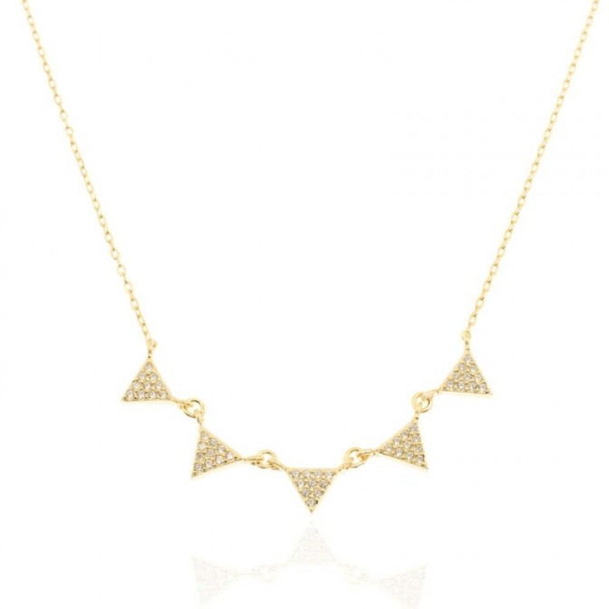 Collar Circonita-5 Triangulos