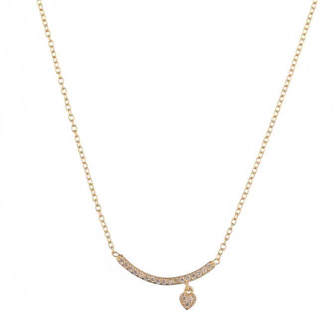 Collar Circonita-Barra +Corrazon