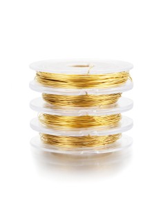 Hilo Acero - 0,30mm, 0,40mm - 10 mts - Color Oro 2