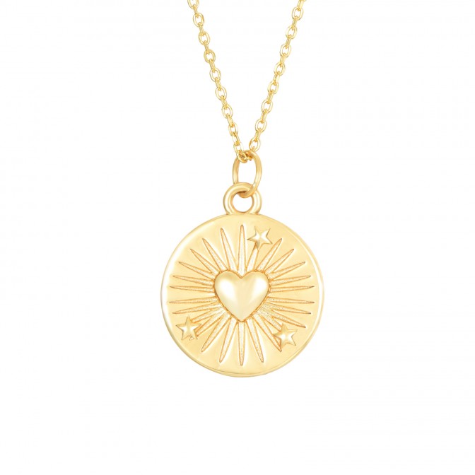 Collar Corazon - 38+4 cm - Bañado Oro