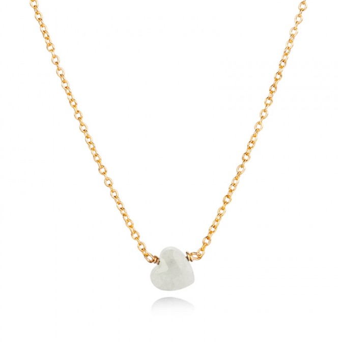 Collar Mineral - Corazon 40+5cm