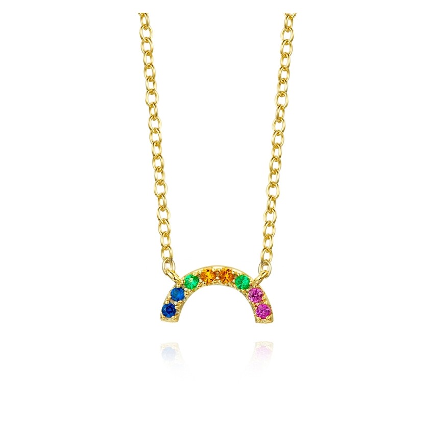 Collar Multicolor Circonitas - Semi Aro - 40+5cm
