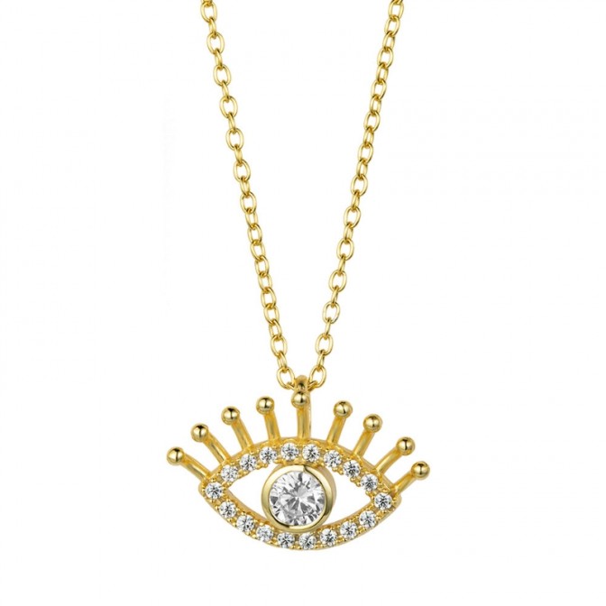 Collar Ojo - CZ 4mm - 40+5cm