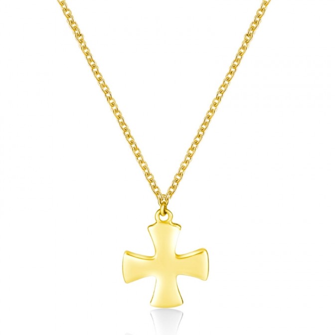 Collar Plata - Cruz 10mm