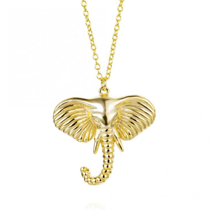 Collar Plata - Elefante 21*22mm