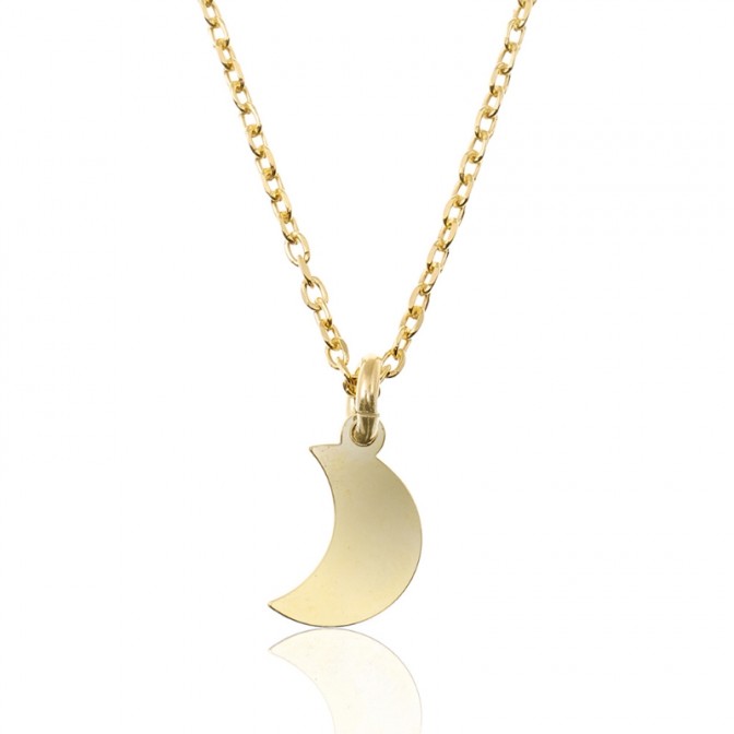 Collar Plata - Luna 8mm