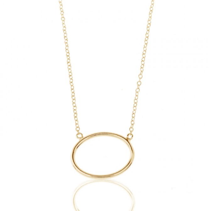 Collar Plata - Oval 14*18mm