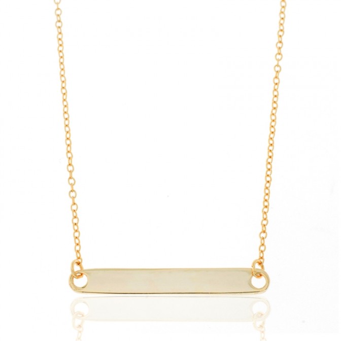 Collar Plata - Placa 30*4 2