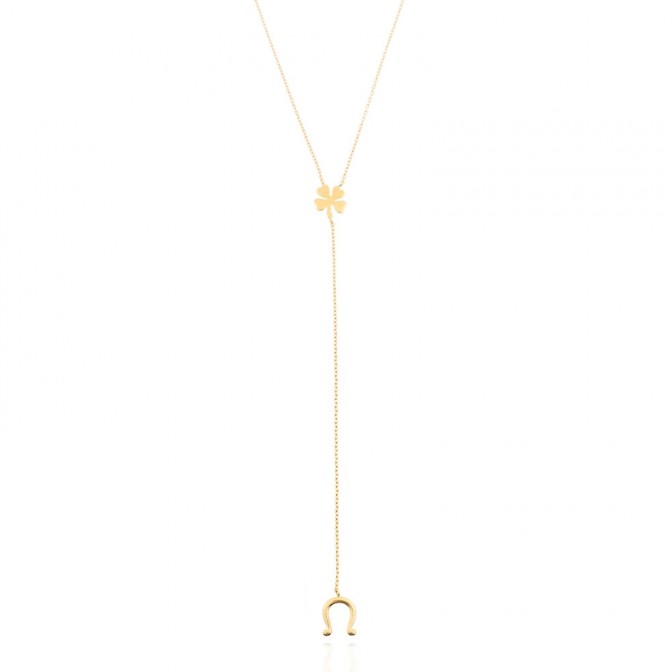 Collar Plata - Trebol y Herradura