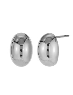 Pendientes Ovalado - 14 mm - Color Oro y Color Acero 2