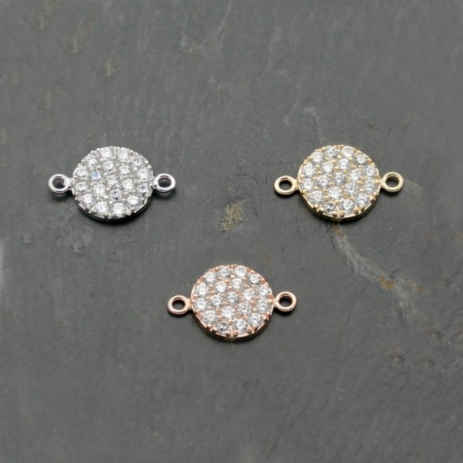 Entrepieza Circonita - Circulo 6mm - Circonitas Blanca 2