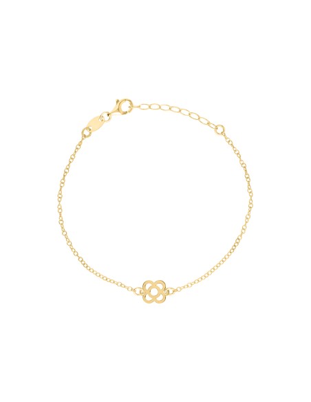 Pulsera Flor de Barcelona - 17+3mm - Bañado Oro y Plata