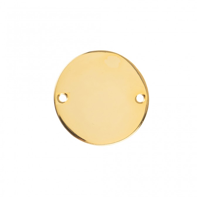 Entrepieza Plata - Chapa Circulo - Bañado Oro y Plata Rodiada