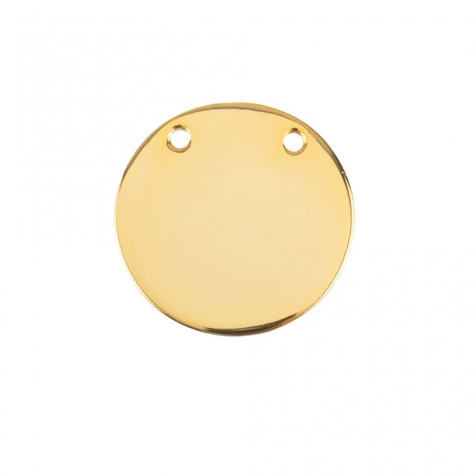 Entrepieza Plata - Chapa Circulo - Bañado Oro y Plata Rodiada