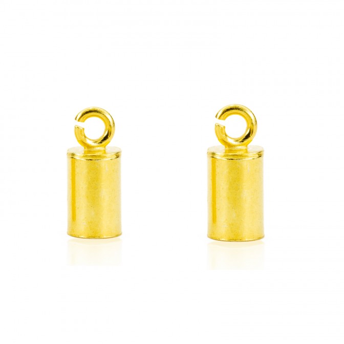 Fornitura - capuchón - 2,5 y 3,5mm - 1 Par - Bañado Oro y Plata 2