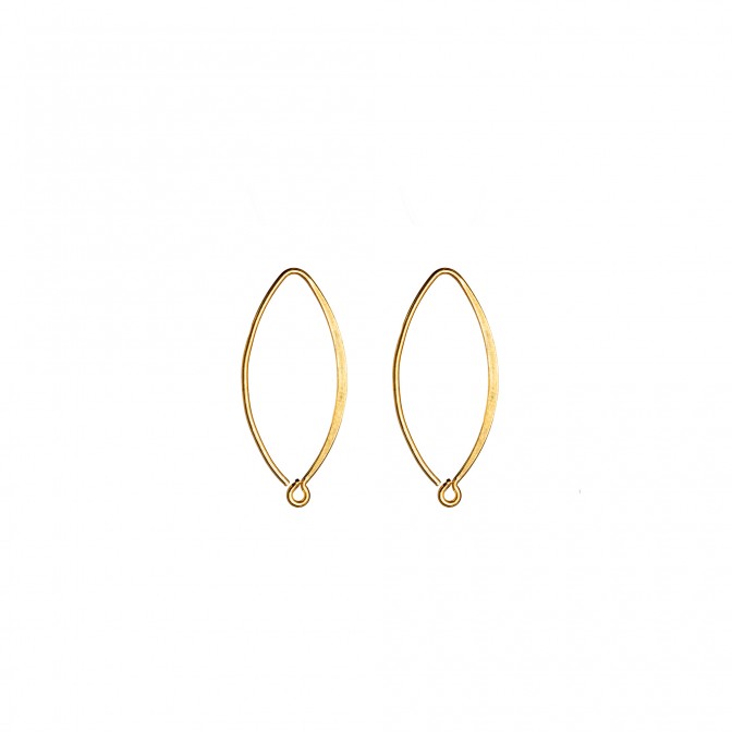 Gancho Pendientes - 15*32 mm - 0.9 mm - Bañado Oro y Plata