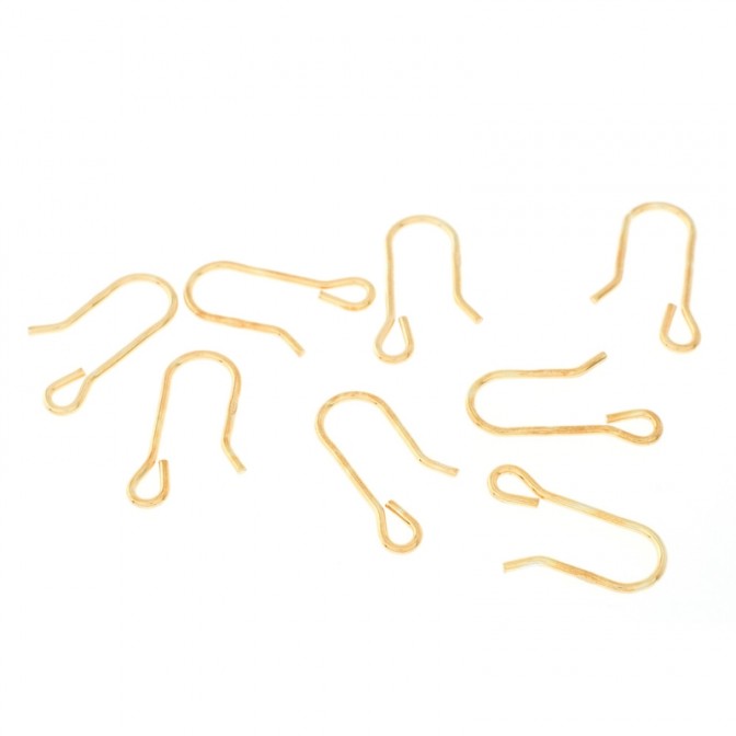 Gancho Pendientes - 16*6mm - 5 Pares - Bañado Oro y Plata 2