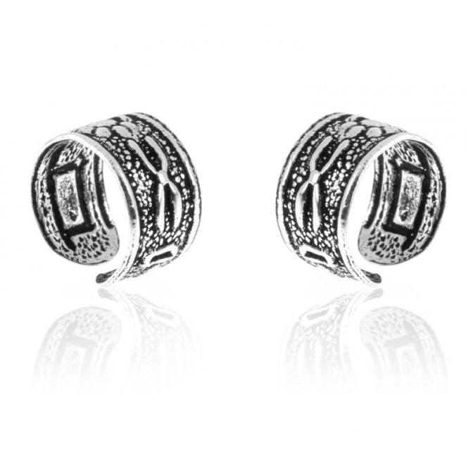 Pendienets Earcuff Flor - 9 mm