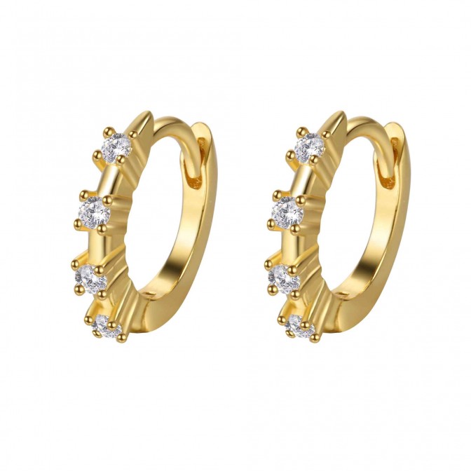 Pendiente Aro - 12mm - Circonita