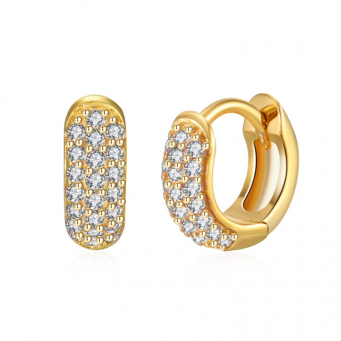 Pendiente Aro - Circonita - 10 mm