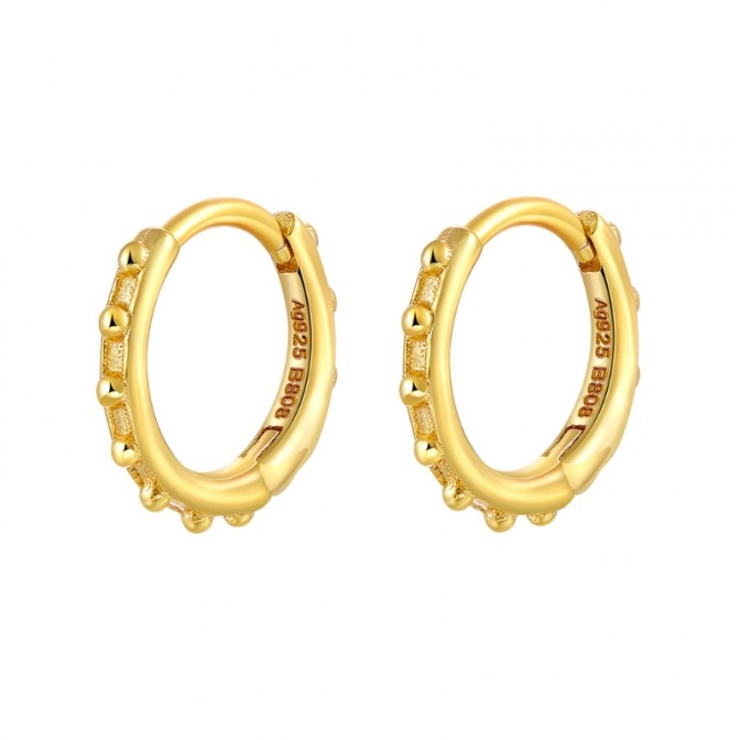 Pendiente Aro Bolitas - 10mm