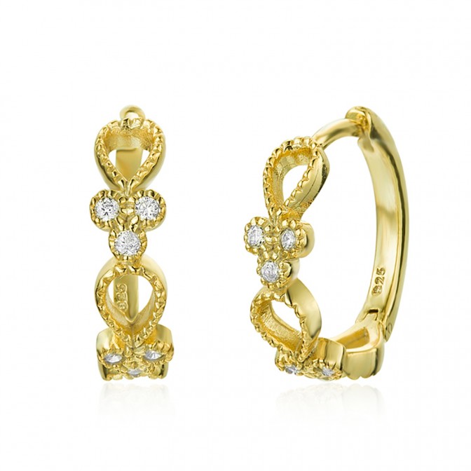 Pendiente Aro CZ 13mm