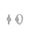 Pendientes Aro - Nudo 10mm - Bañado Oro y Plata Rodiada