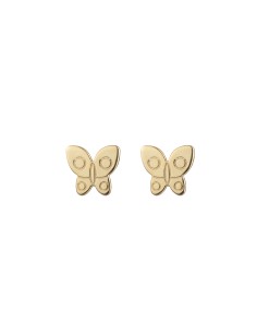 Pendientes Mariposa 6,5mm - Bañado Oro y Plata 2