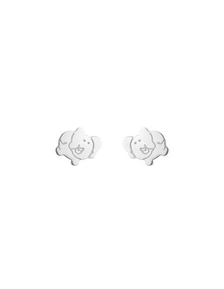 Pendientes Elefante 9,5mm - Bañado Oro y Plata