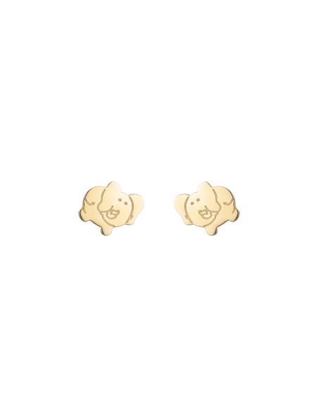 Pendientes Elefante 9,5mm - Bañado Oro y Plata