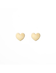 Pendientes Corazón 6mm - Bañado Oro y Plata