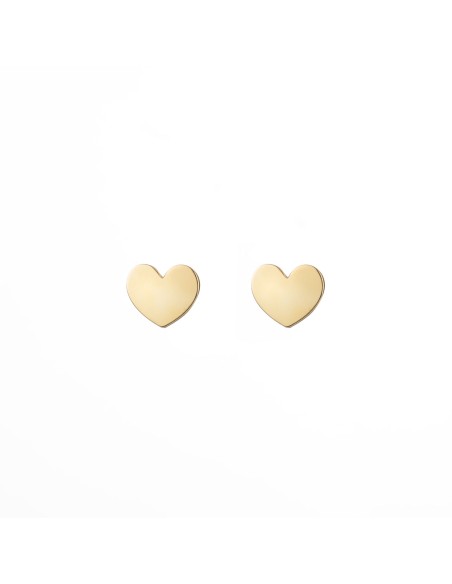 Pendientes Corazón 6mm - Bañado Oro y Plata