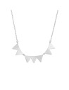 Collar Triangulos 50*7 mm - 38 + 5 cm - Bañado Oro y Plata Rhodiada