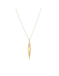 Collar Plata - Rhombus 60*10mm - 36+4cm - Bañado Oro y Plata Rodiada 2