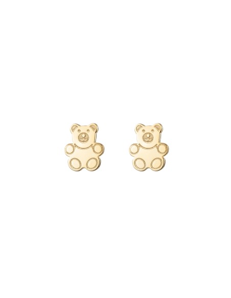 Pendientes Oso 8mm - Bañado Oro y Plata