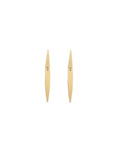 Pendientes Largo - Rombo 42*4,50mm - Bañado Oro y Plata 2