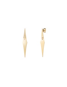 Pendientes Largo - Rombo 42*7mm - Bañado Oro y Plata 2