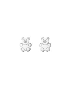 Pendientes Oso 8mm - Bañado Oro y Plata 2
