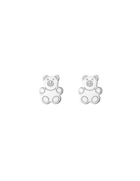 Pendientes Oso 8mm - Bañado Oro y Plata