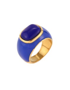 Anillo Acero Minerales Símil - Enamel - 15 mm - Color oro