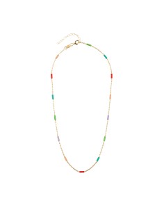 Collar Tubo - Enamel - 36+5cm - Bañado Oro