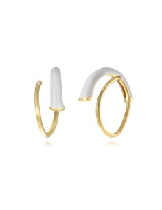 Pendientes Espiral - Enamel - 12 mm - - Bañado oro 2