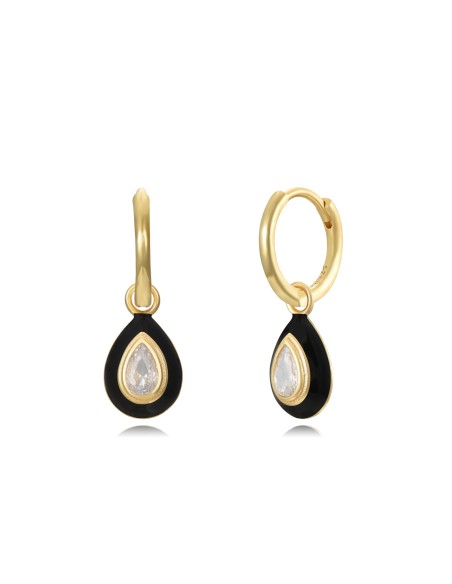 Pendientes Aro 12mm - Lagrima 10*7,5mm - Bañado Oro