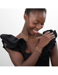 Pulsera Eslabon 85mm - 17+3 cm - Enamel - Bañado Oro 2