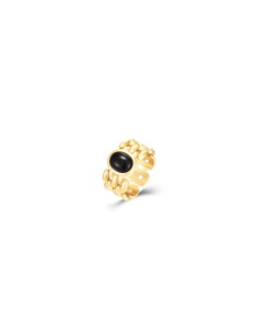 Anillo Acero Ladrillos - Mineral 8,5*7 mm - Color Oro 2