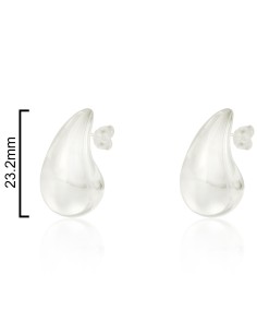PENDIENTES PRESIÓN FORMA GOTA LISA 23.2MM