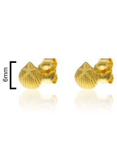 PENDIENTES "ALOHA"CONCHA CON ESTRELLA 6MM PRESIÓN 2