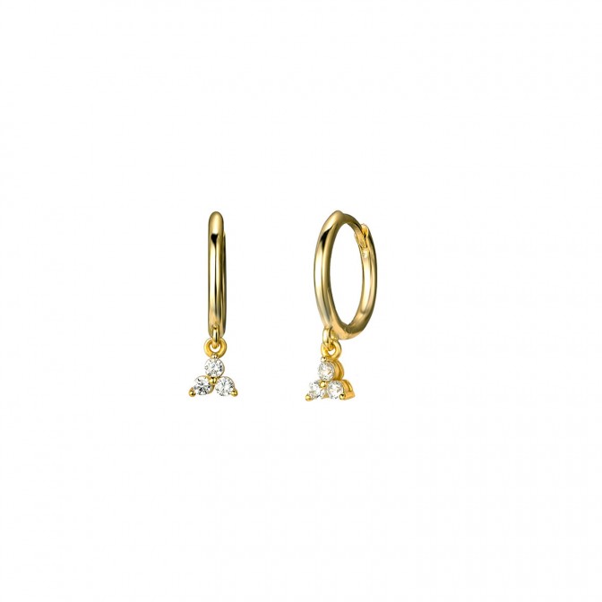 Pendiente Circonita - Flor